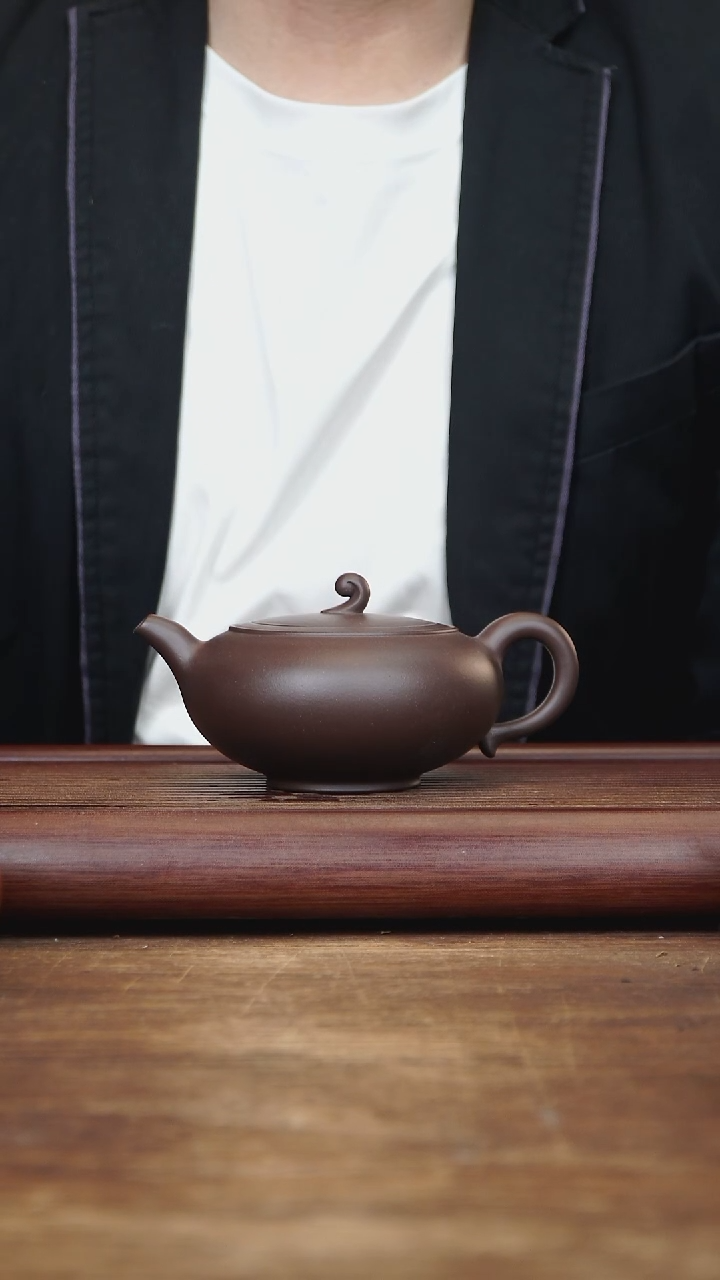 【闪购商品】紫砂茶壶330ml 正高作品浪花 紫泥