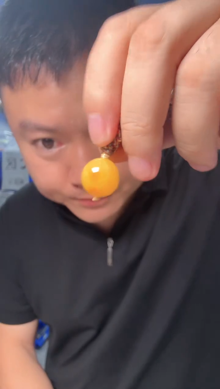 未镶嵌吊坠(不含链)琥珀蜜蜡圆珠吊坠