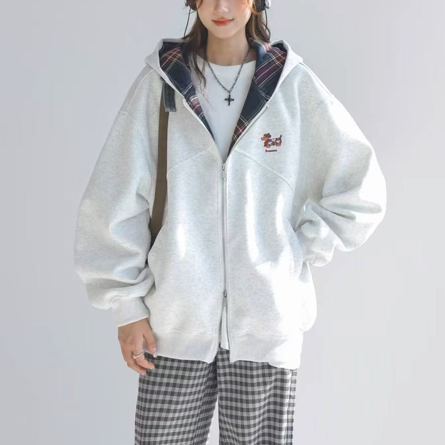 秋季新款套头卫衣夹克棒球服休闲宽松时尚百搭开衫简单外套