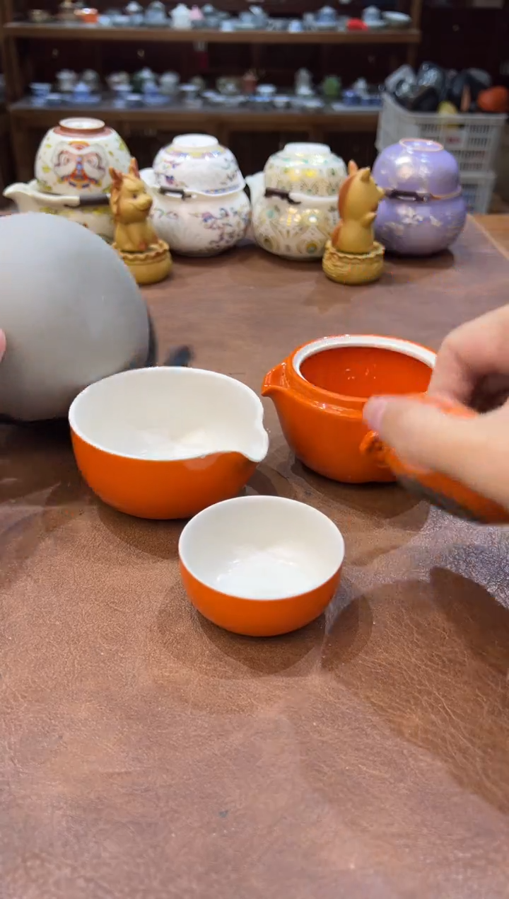 真的很便宜会开片的旅行茶具