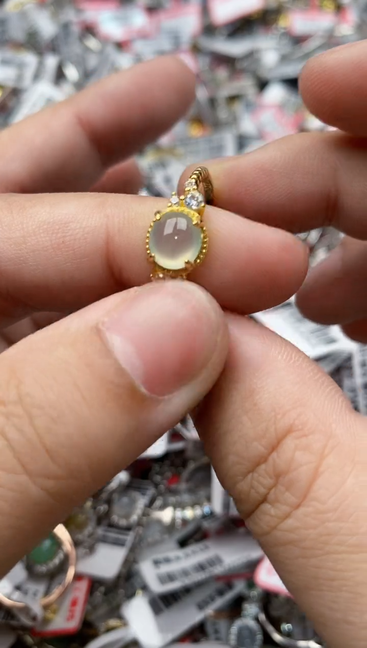 【闪购商品】翡翠戒指银S925镶嵌55555---4