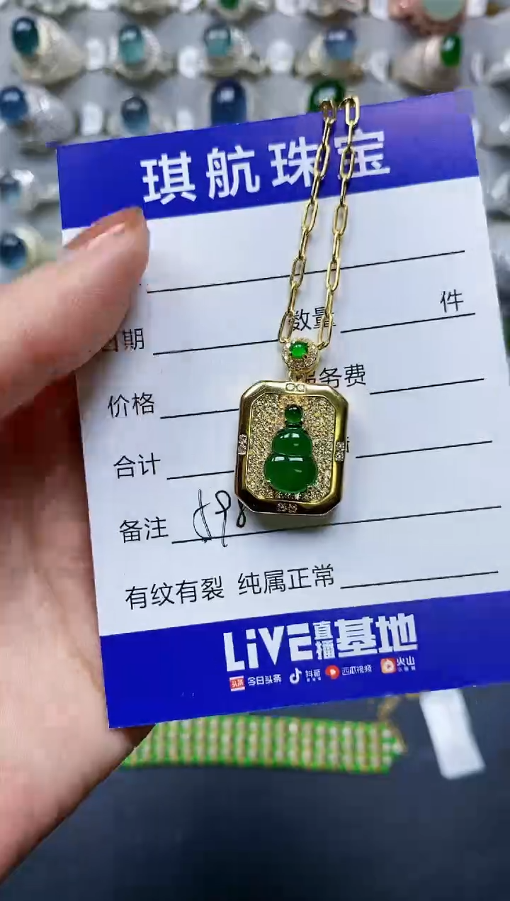 【闪购商品】翡翠颈饰银S925镶嵌0598