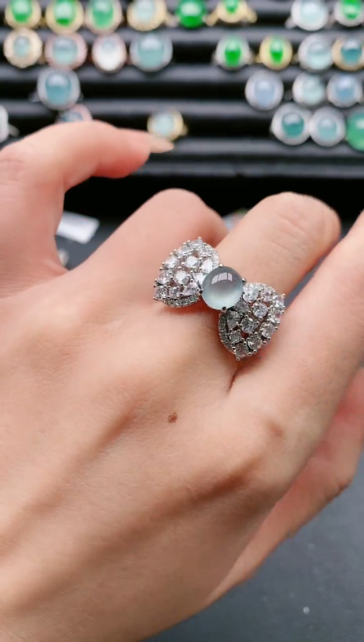 【闪购商品】翡翠戒指银S925镶嵌111111111