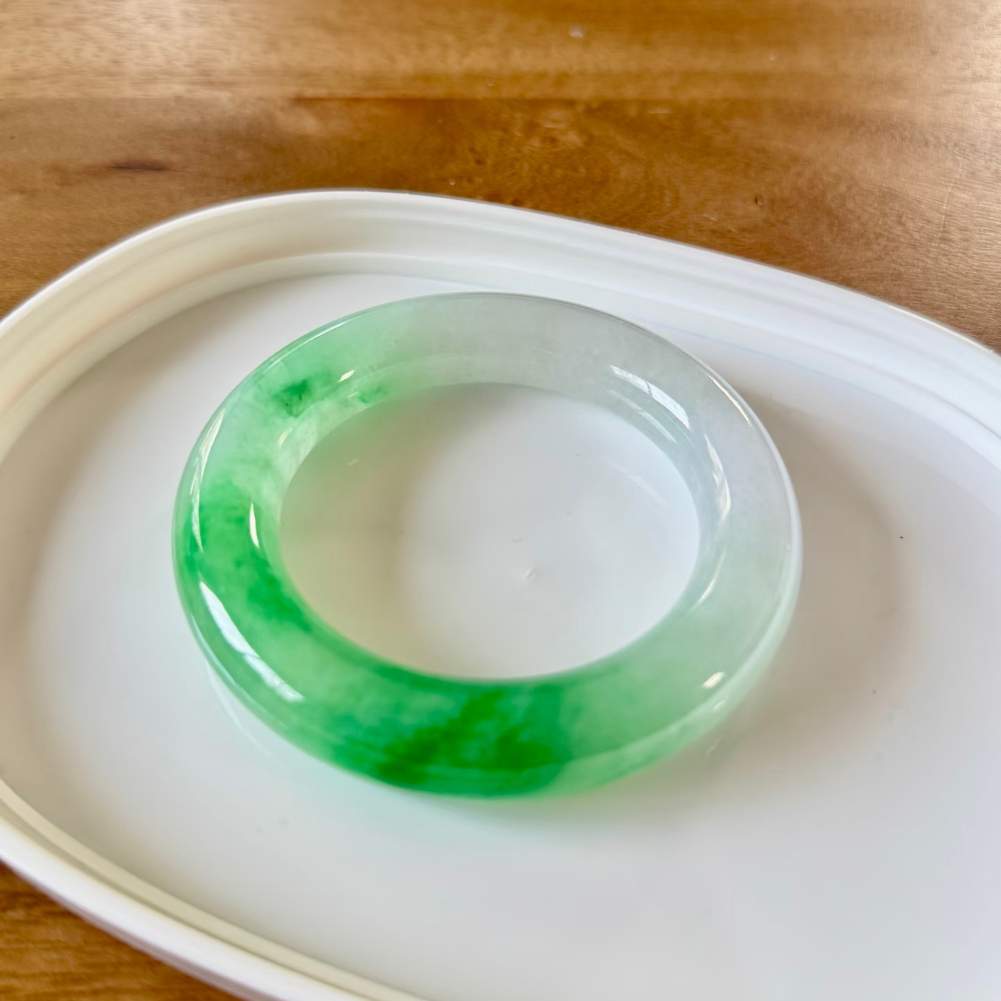 03以截图为准 缅甸翡翠手镯正圈圆条平安镯