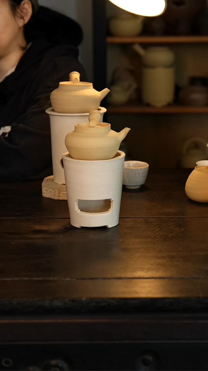 【闪购商品】白泥（一套小号）砂铫约230cc+炭炉送垫子