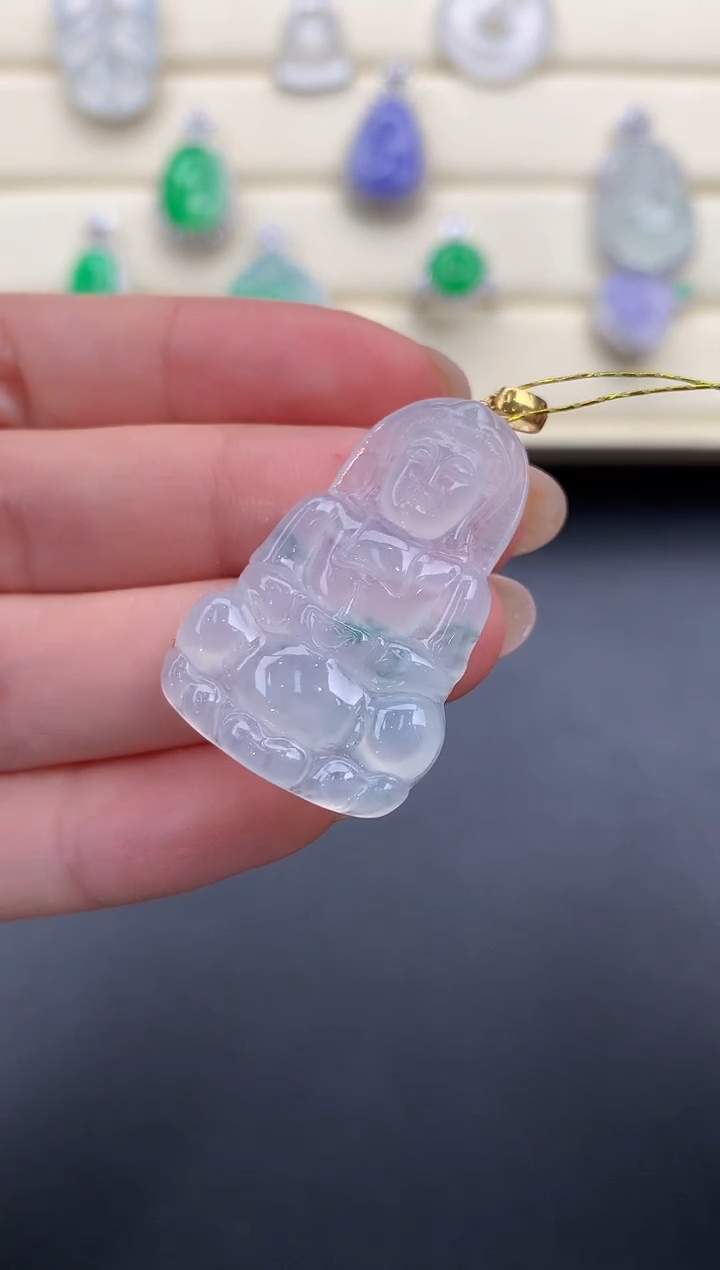 【闪购商品】翡翠颈饰18K金镶嵌Q470     