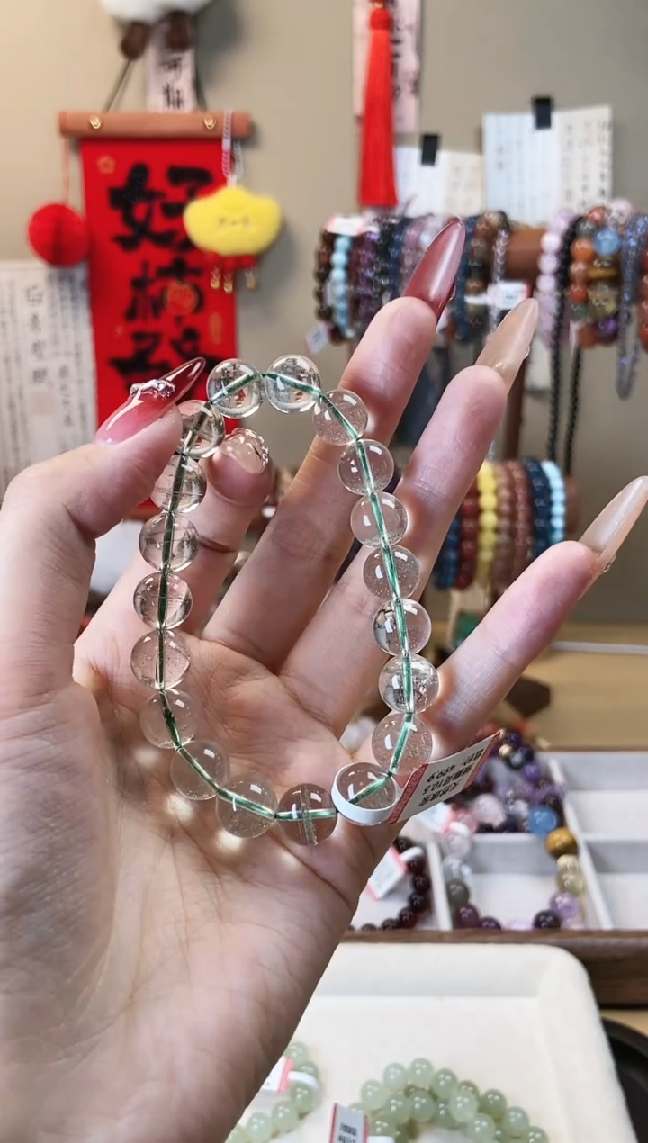 【闪购商品】水晶手链未镶嵌10.5m绿幽灵
