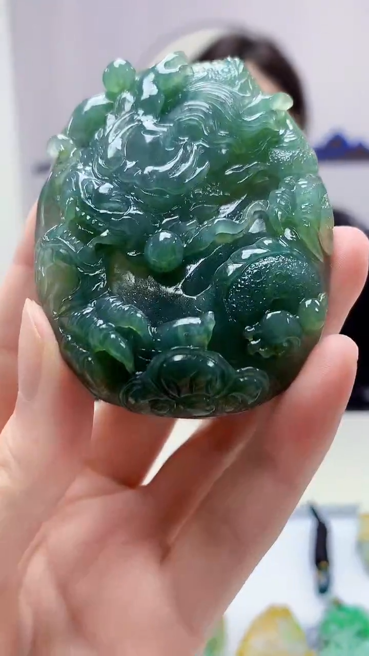 【闪购商品】定制翡翠未镶嵌4829zm-毛货挂件92