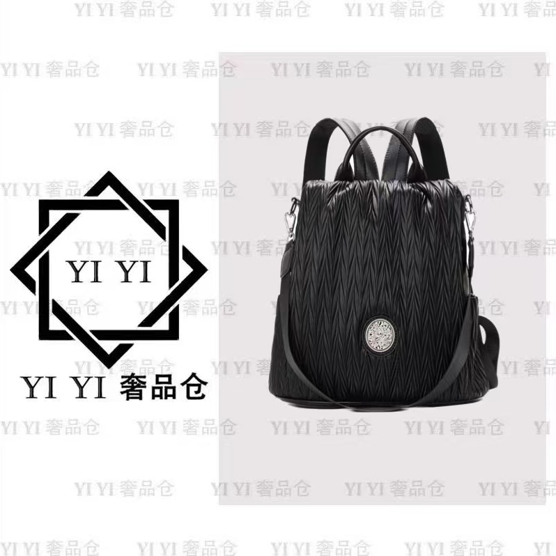 【周一一】FIMKA时尚潮流黑色双肩包