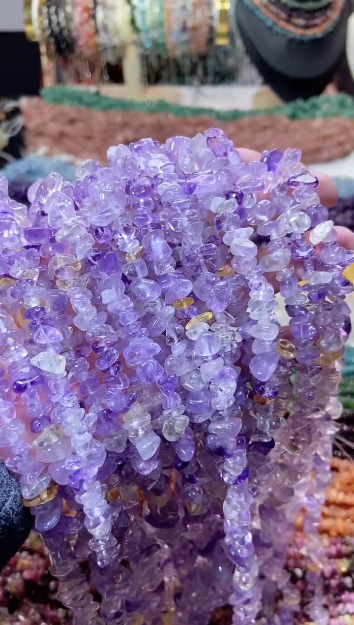 未镶嵌珠宝半成品水晶紫黄晶