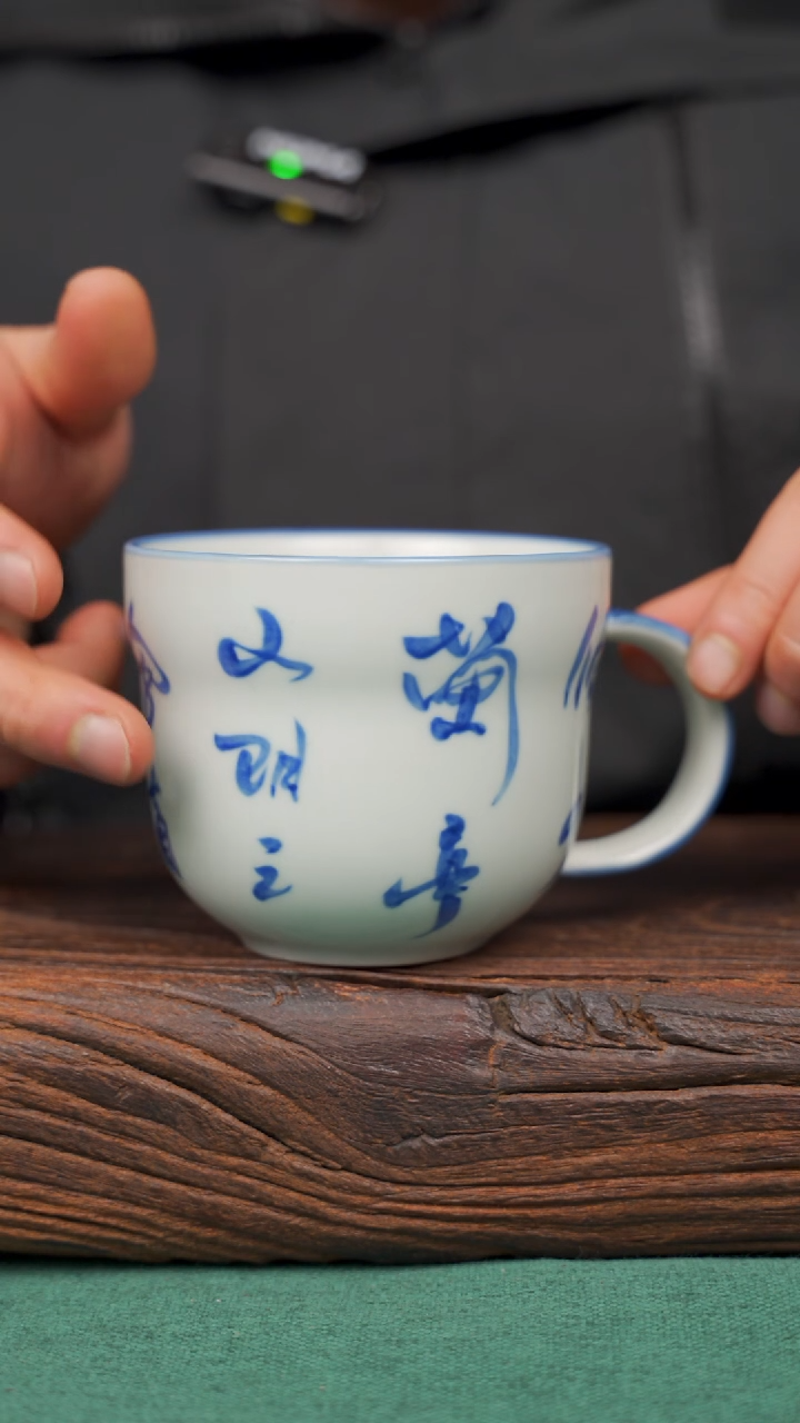 【闪购商品】瓷片79景德镇杯釉下手工手绘瓷器