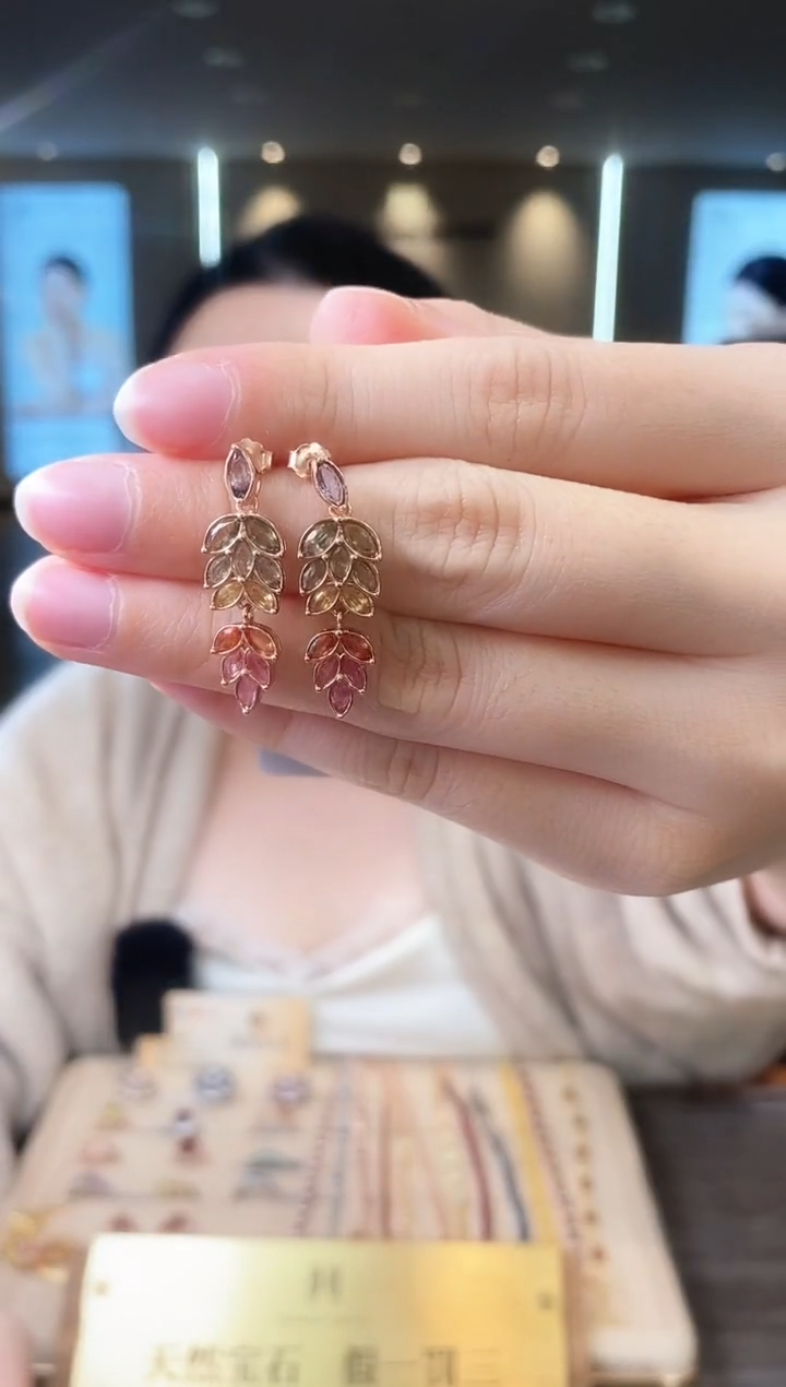 【闪购商品】蓝宝石耳饰银S925镶嵌04