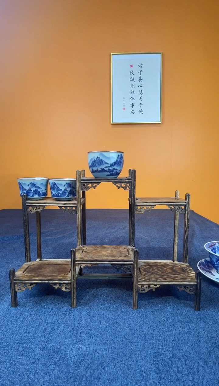 钢*釉里红八件套+2客杯