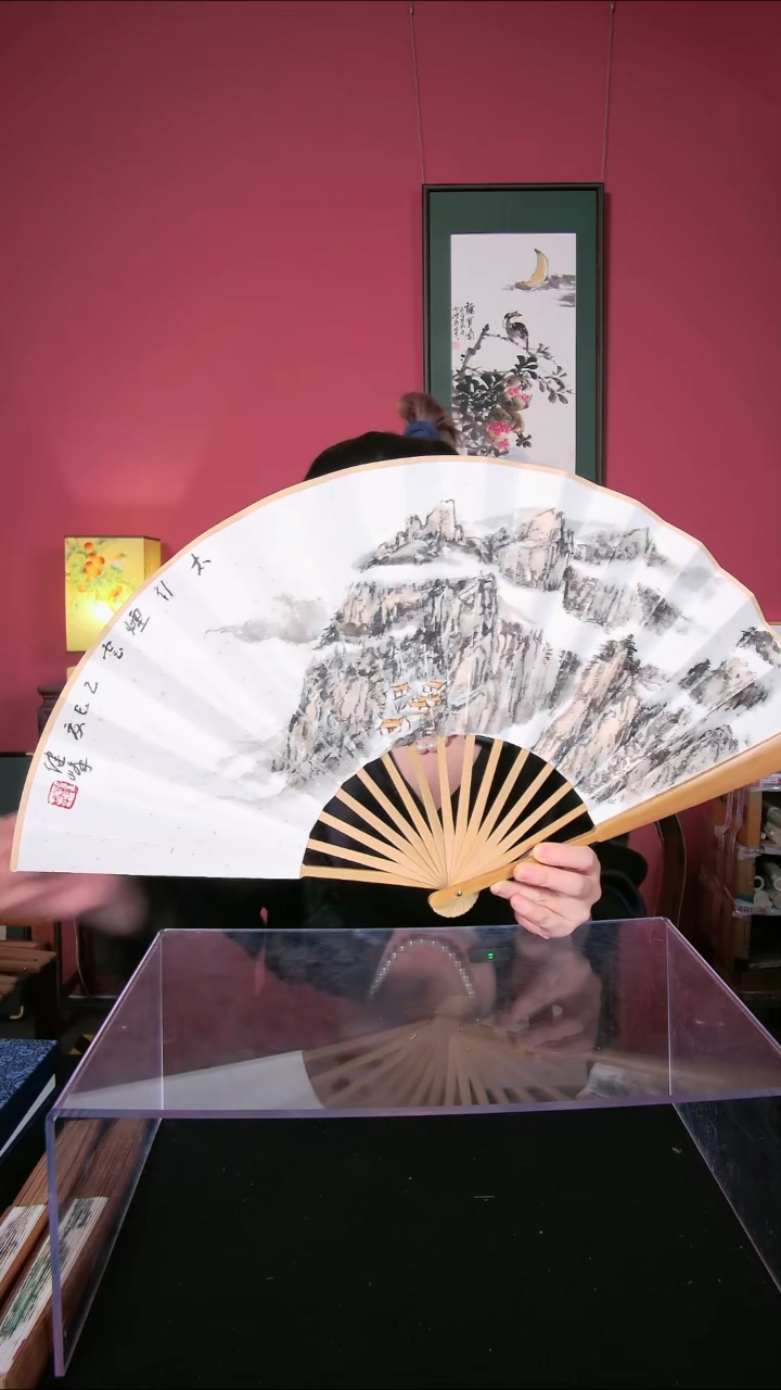 国画于健峰折扇作品