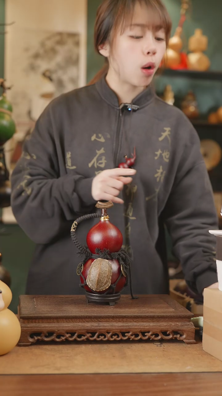 【闪购商品】232号精品天然大漆工艺防渗内胆酒葫芦~