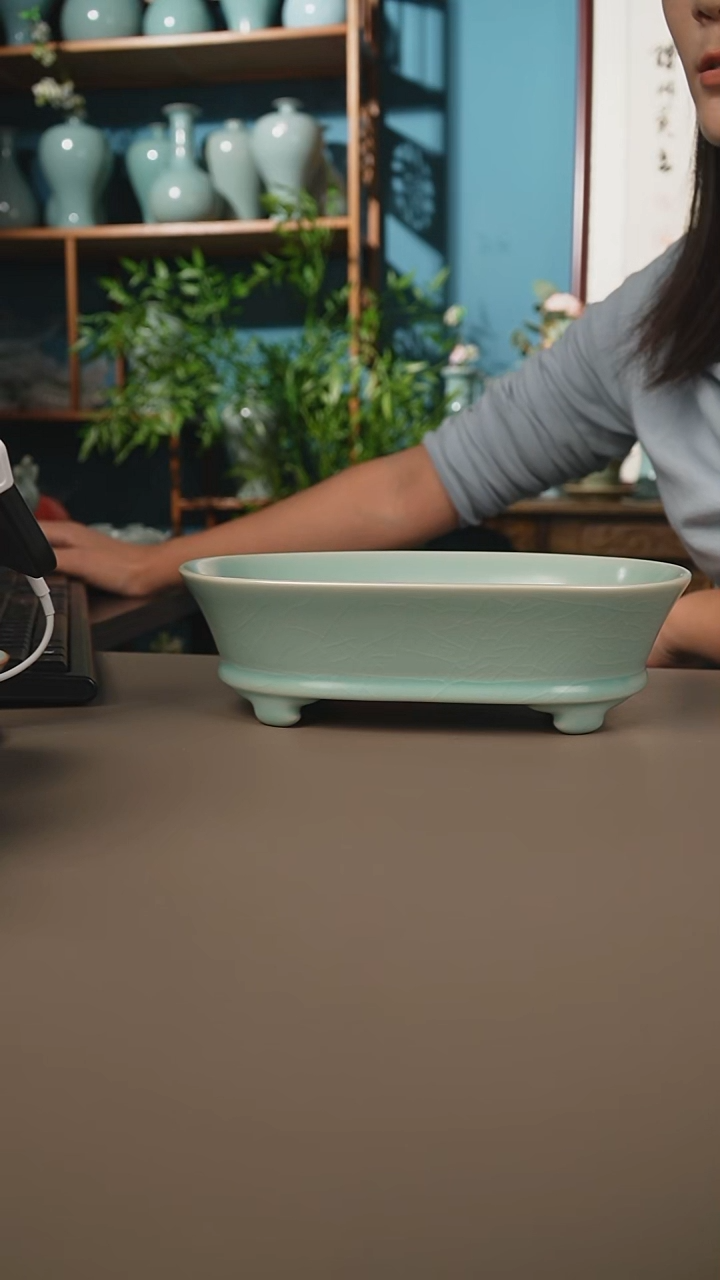仿古水仙盘微暇      