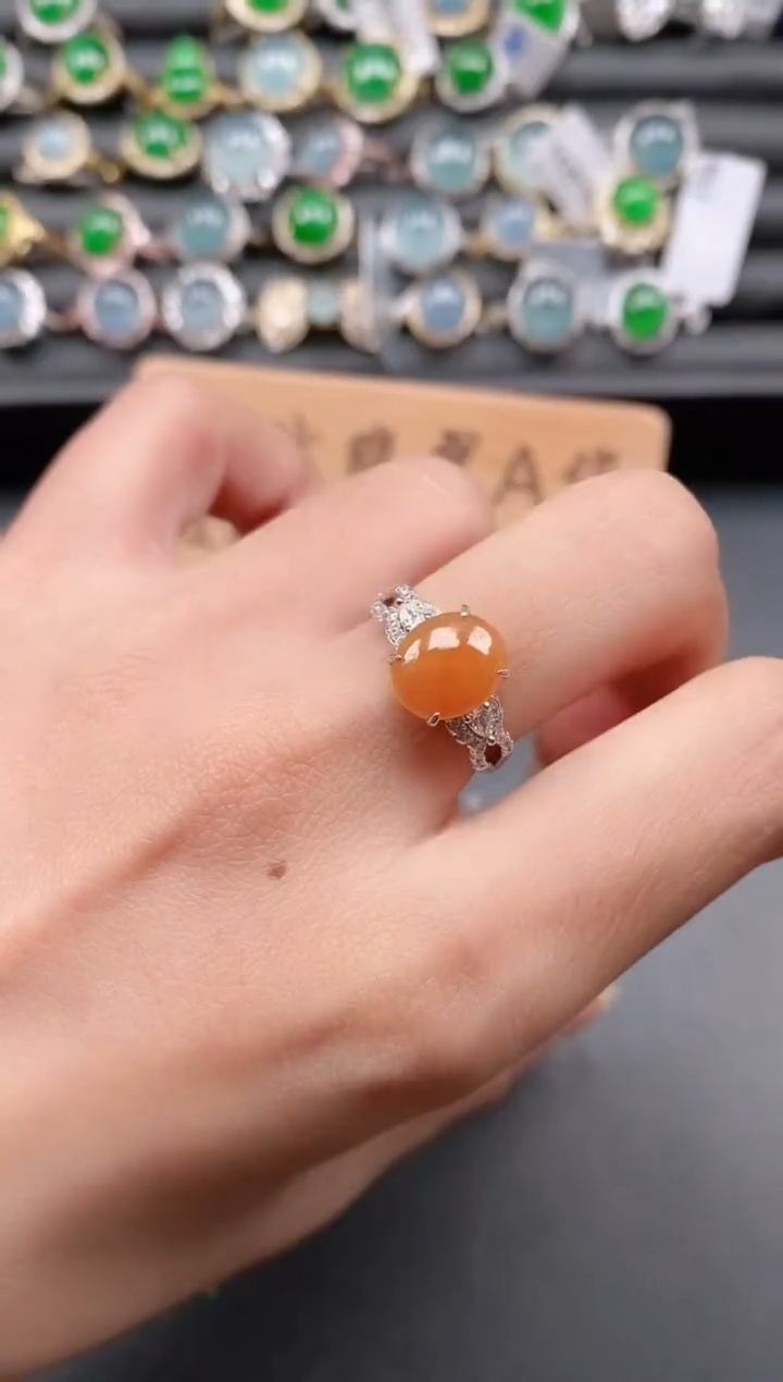 银S925镶嵌戒指翡翠1111