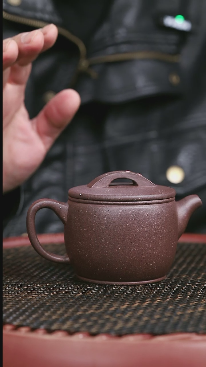 【闪购商品】紫砂高砂老紫泥8号汉瓦200CC微微暇