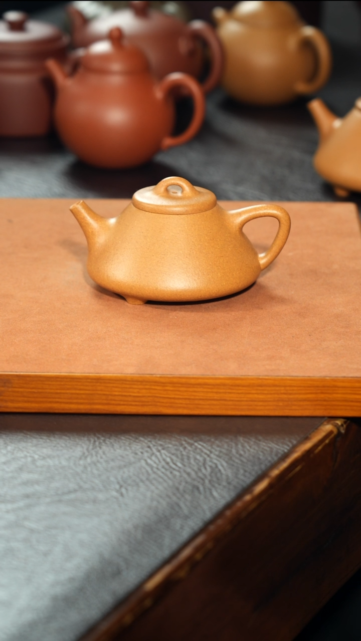 茶壶紫砂油***浆半手黄金段子冶壶