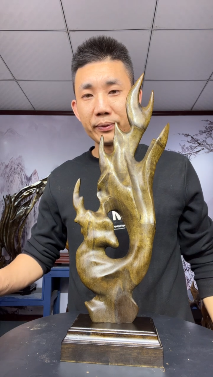 金丝楠木雕款丰**业金丝楠木工艺品摆件