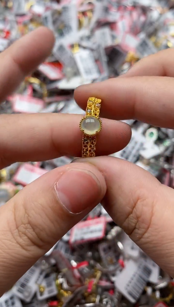 【闪购商品】翡翠戒指银S925镶嵌55555---5