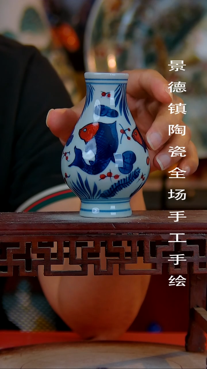 摆件手景德镇陶瓷 全场手工绘