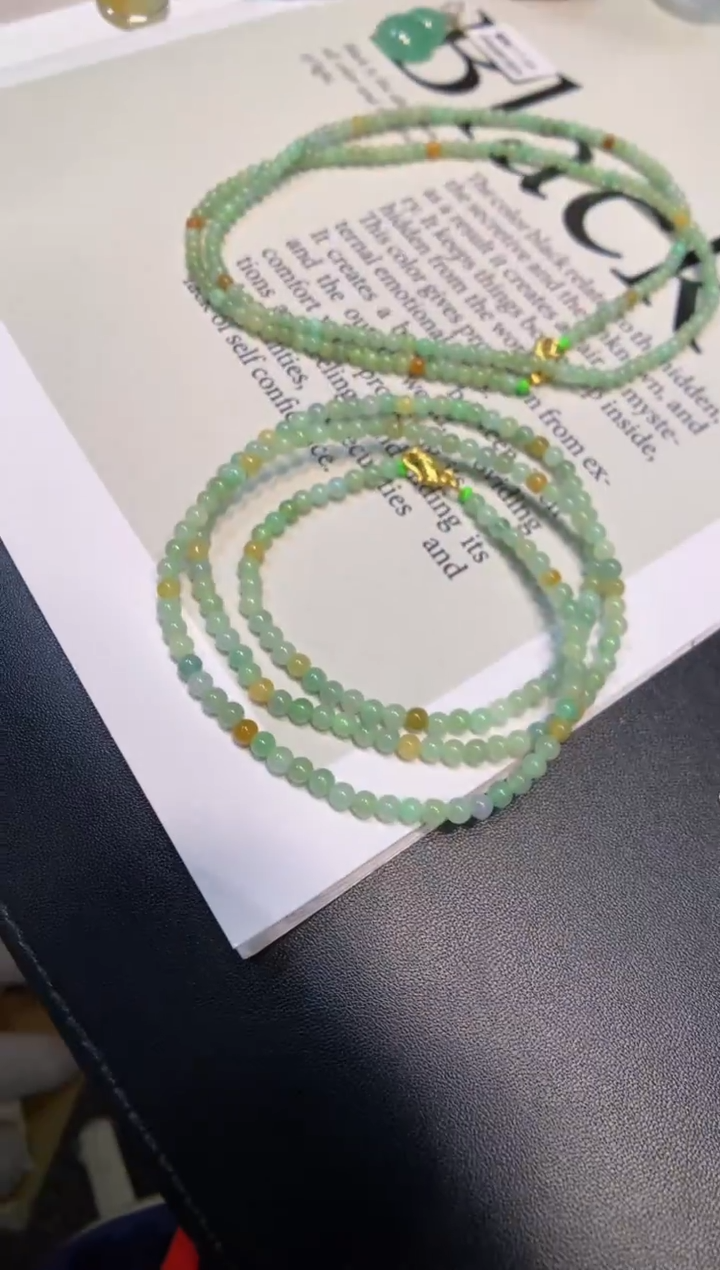 颈饰未镶嵌翡翠长串多样性发一件