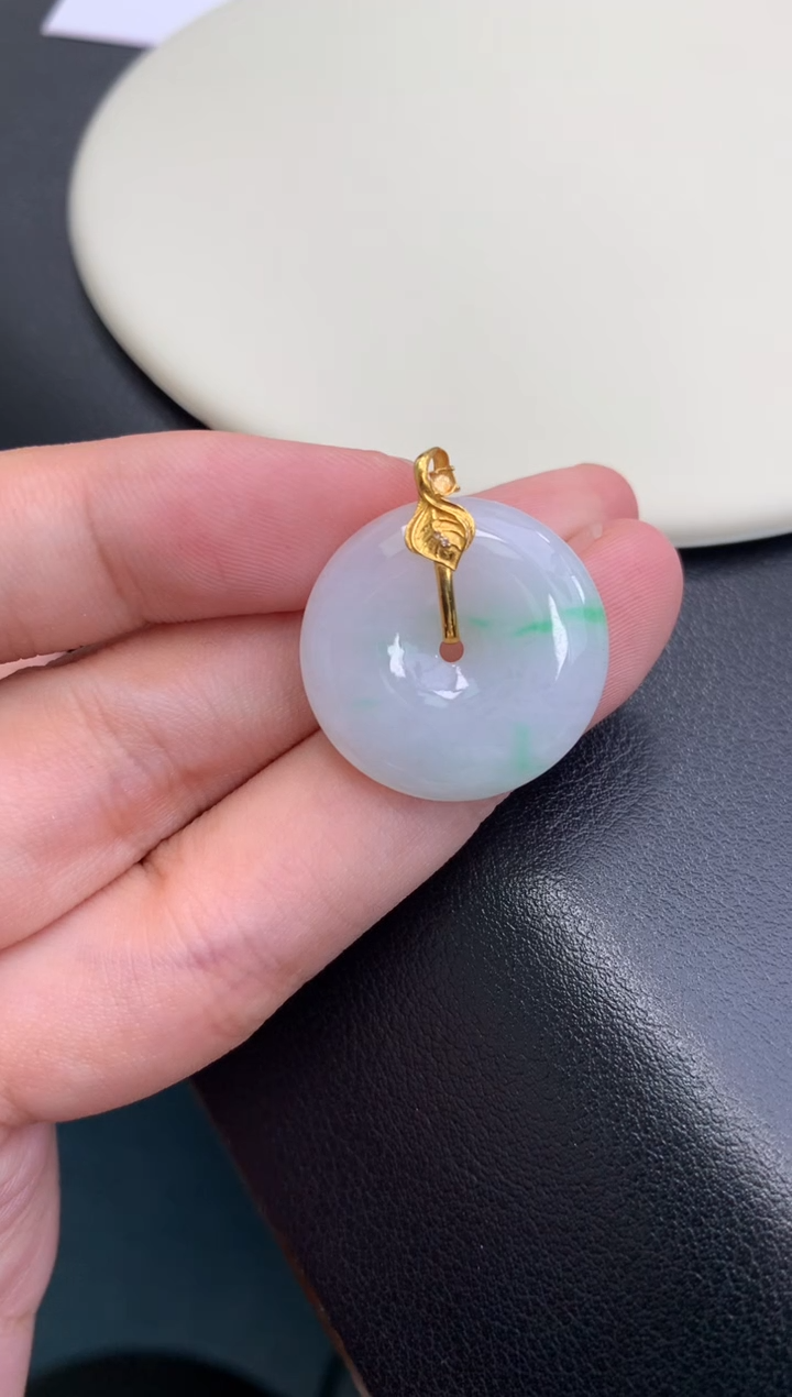 18K金镶嵌摆件翡翠48小时鉴赏期 退货不扣服务费