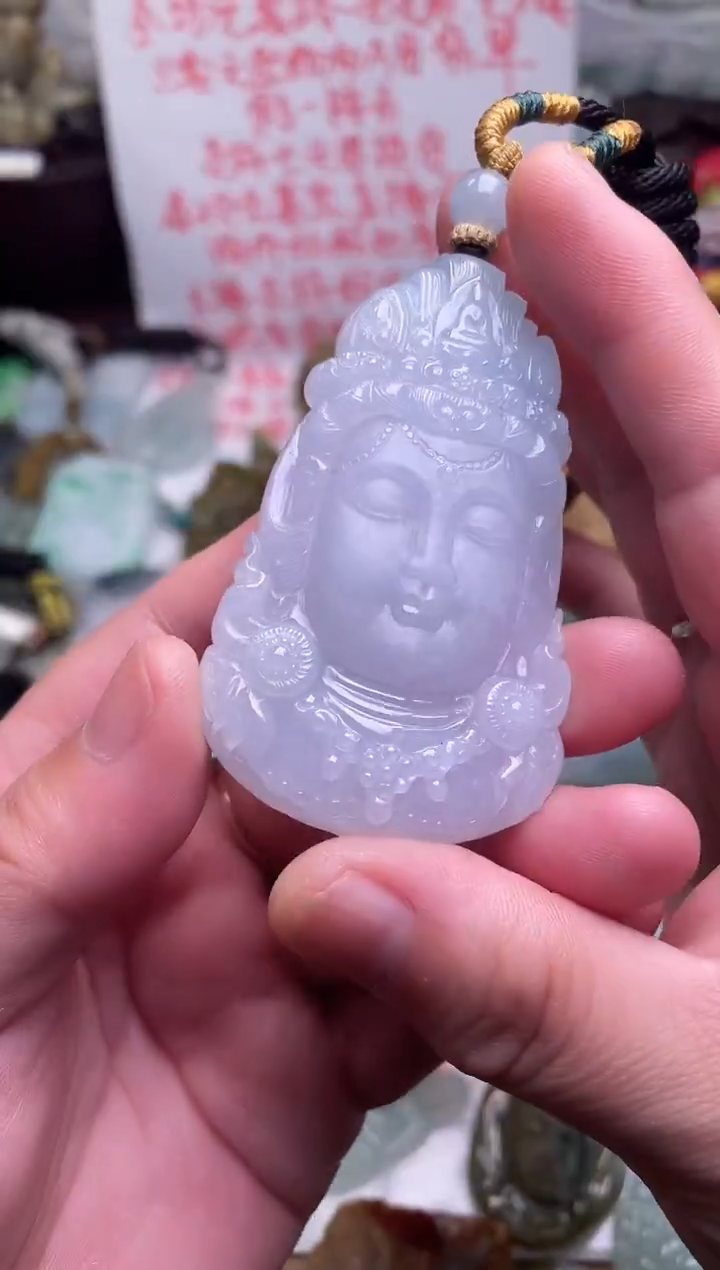 颈饰未镶嵌翡翠观音头