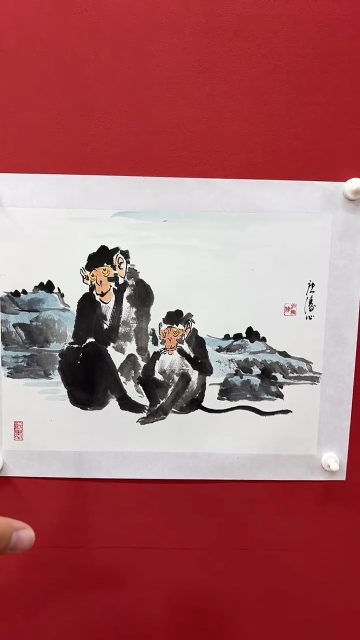 国画徐庐陵精品灵猴1.5平尺