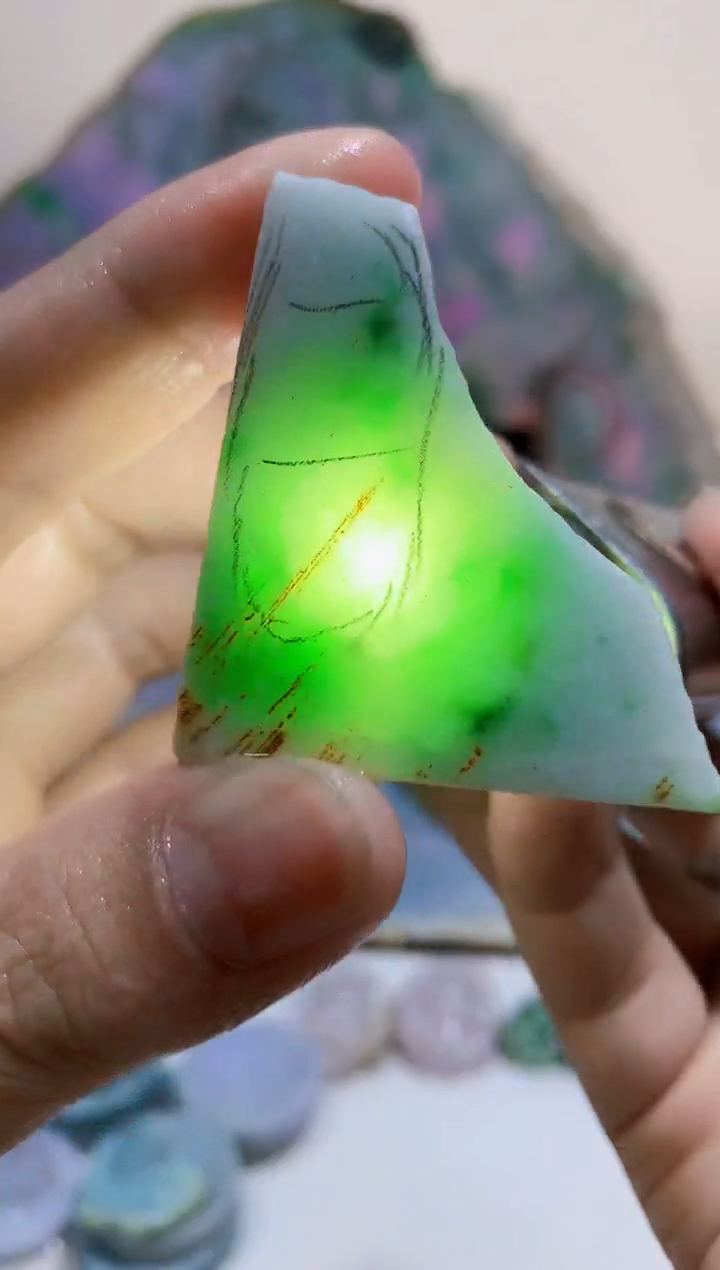 裸石翡翠0蒙0翡翠珠宝729