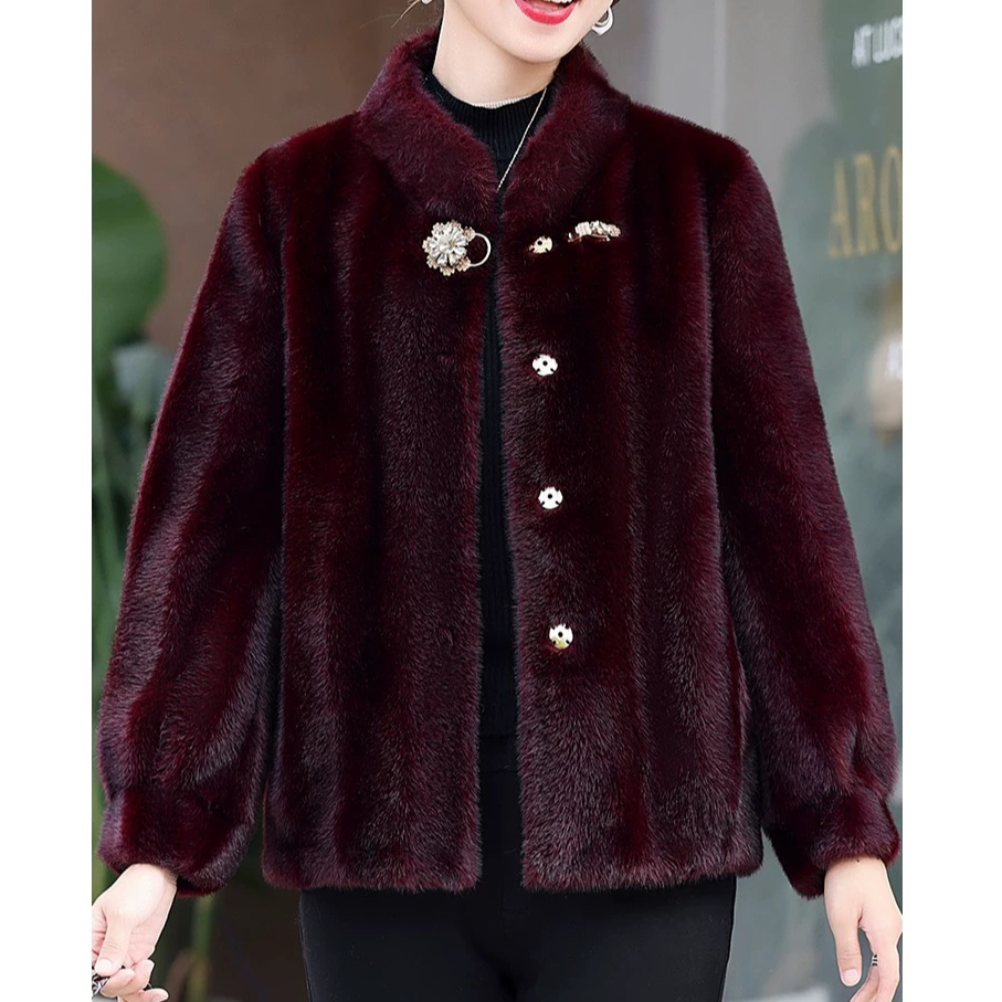 兰贵妃2025年新款修身时尚百搭妈妈装外套大衣