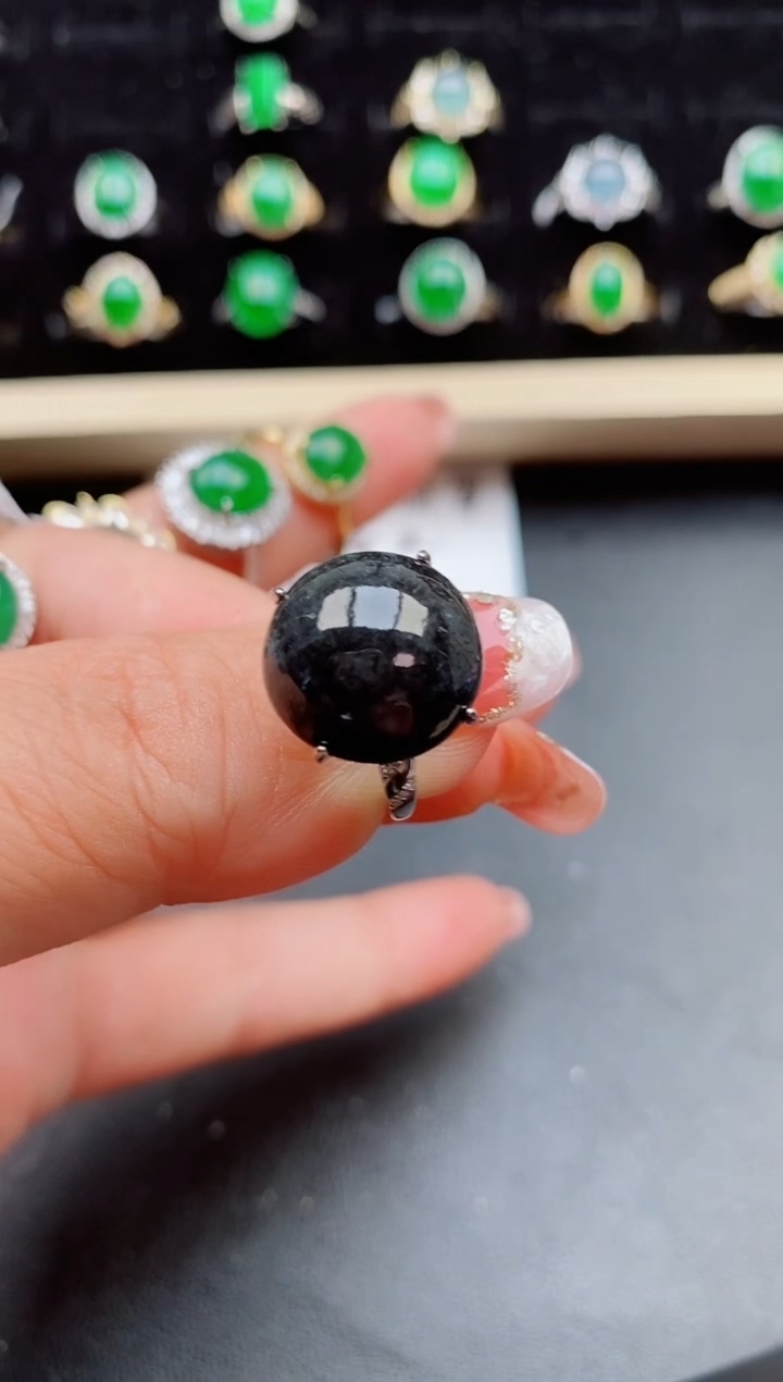 【闪购商品】翡翠戒指银S925镶嵌11111