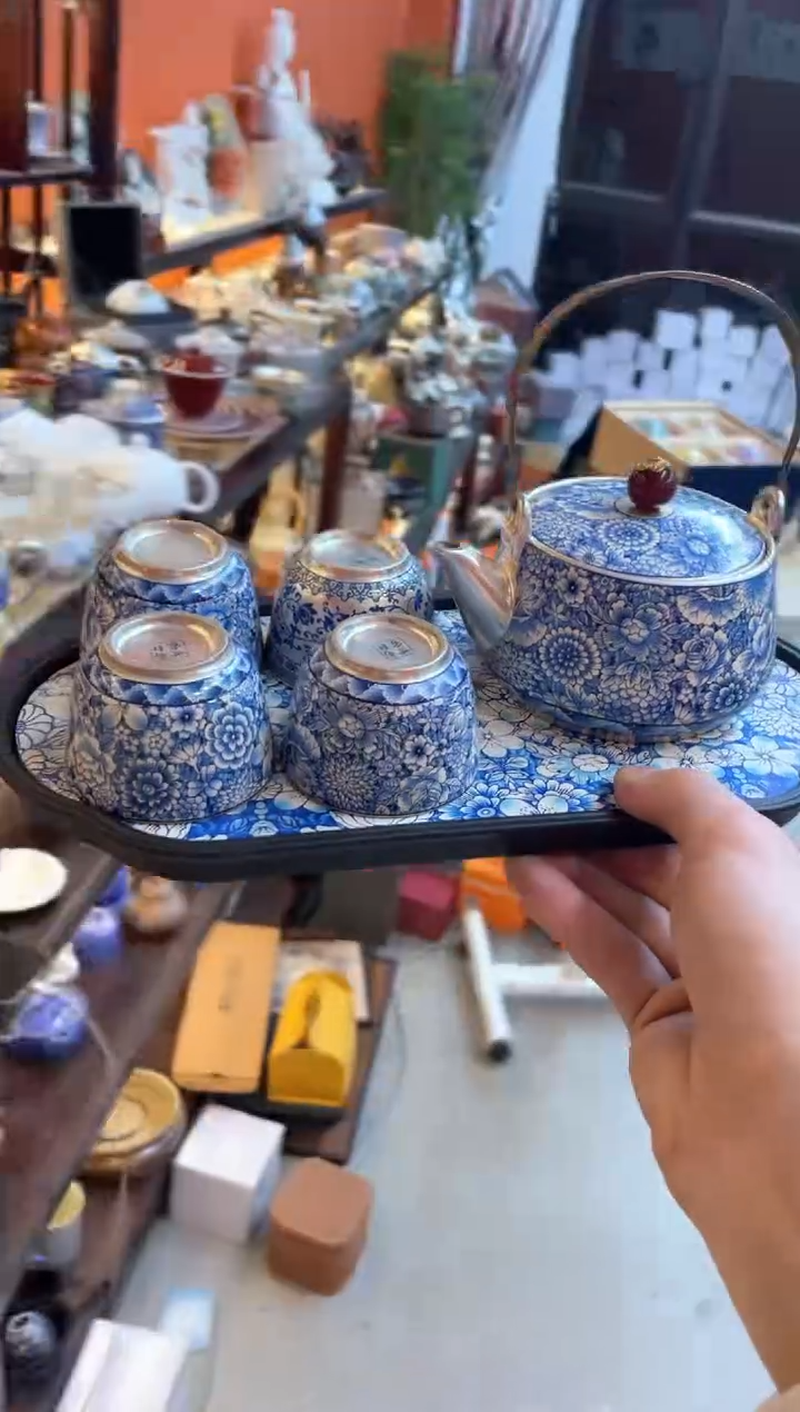 【闪购商品】@@@@@@@@@万花提梁一壶四杯带茶盘