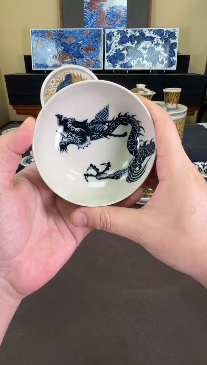 【闪购商品】二号釉过肩龙普洱杯