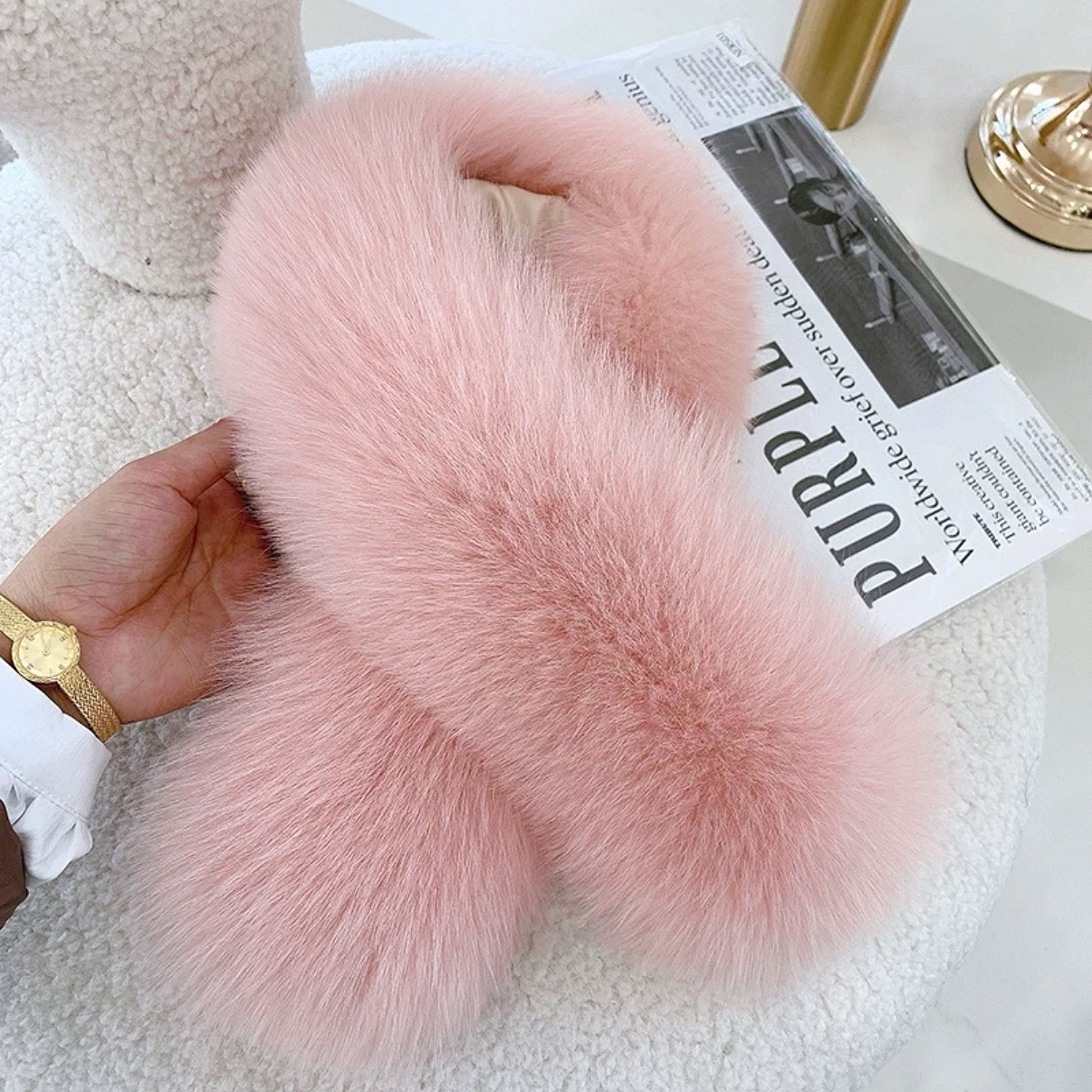 IZP真季雅【绯色狐围】狐狸毛新中式毛领围脖 PO3206