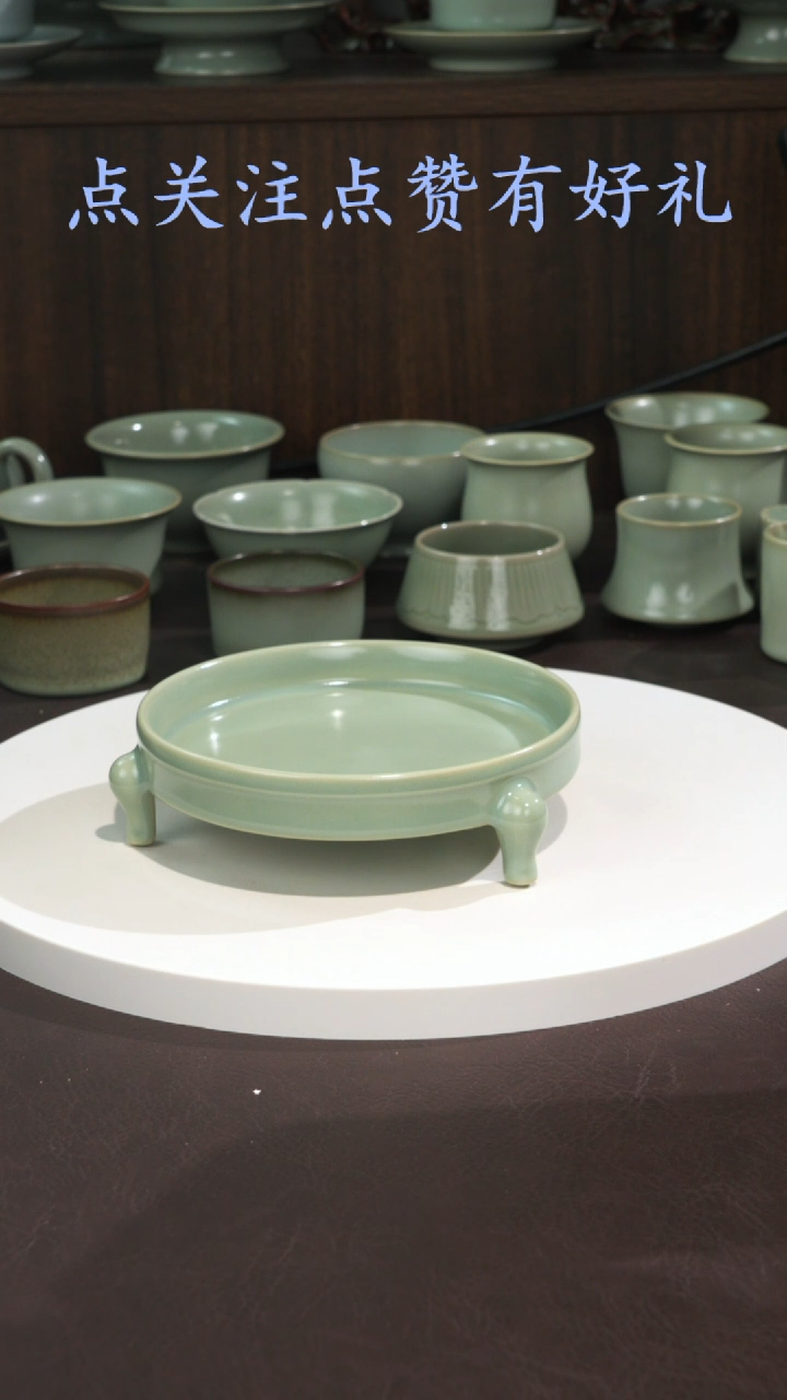 宣宝汝瓷原矿原釉手工作品微微瑕