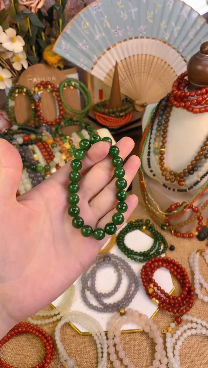 【闪购商品】和田玉手串未镶嵌碧玉