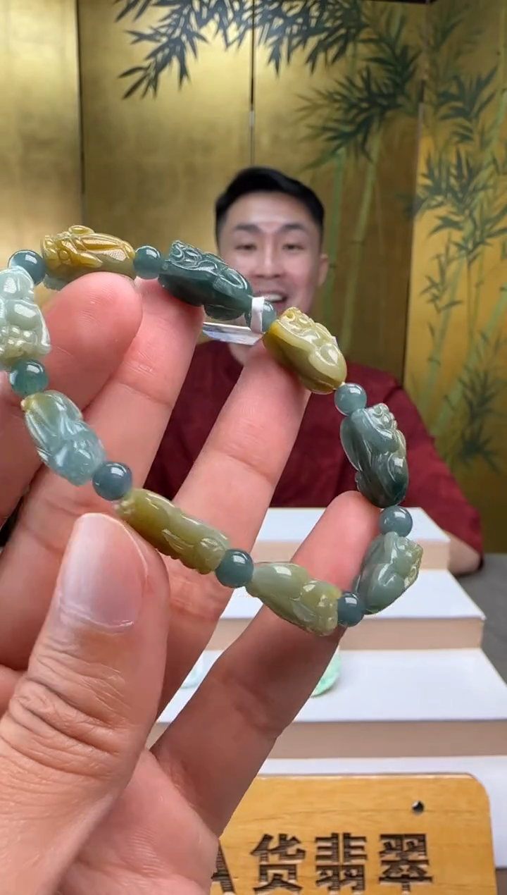 未镶嵌手链翡翠多样性发其一XM@@960Q3J07642