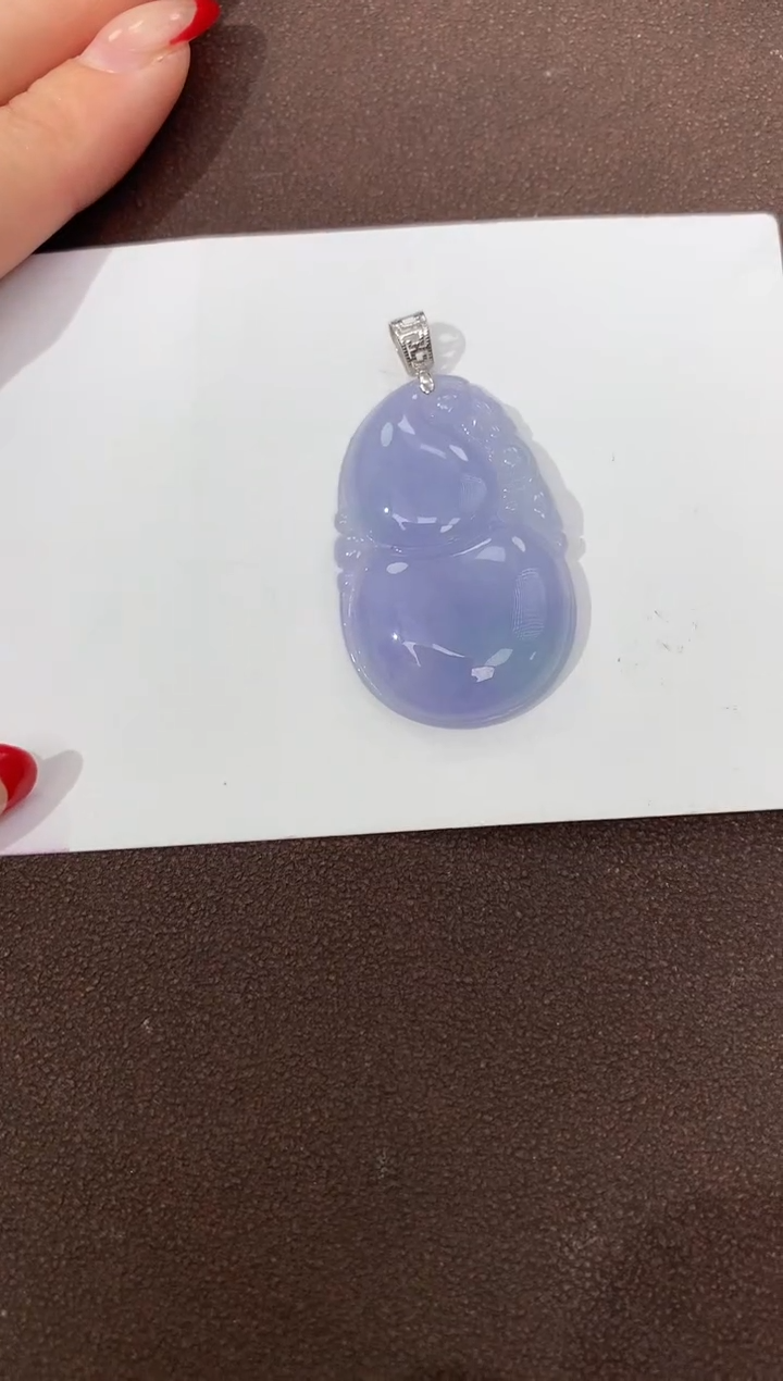 【闪购商品】翡翠颈饰18K金镶嵌天然缅甸a货翡翠