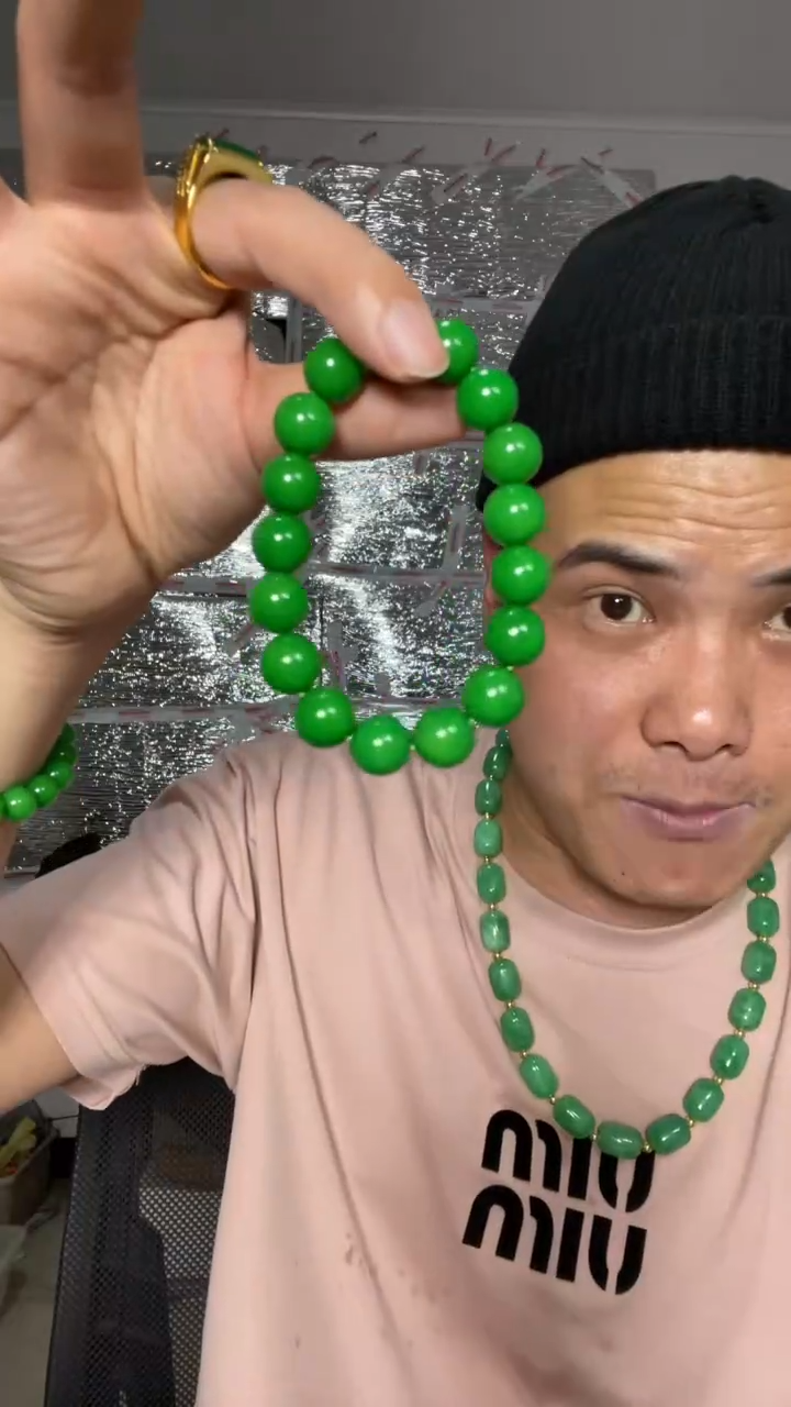未镶嵌手串翡翠【小伍珠宝】高端时尚12m手串