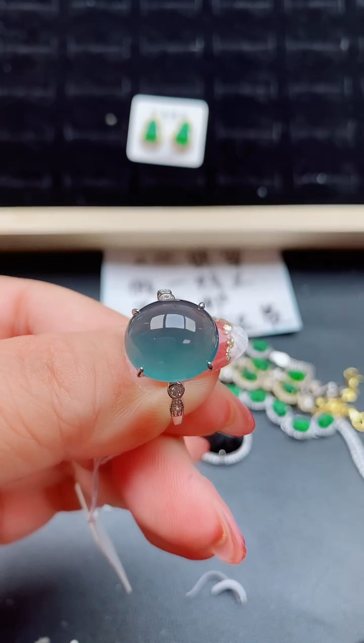 【闪购商品】翡翠戒指银S925镶嵌1212121
