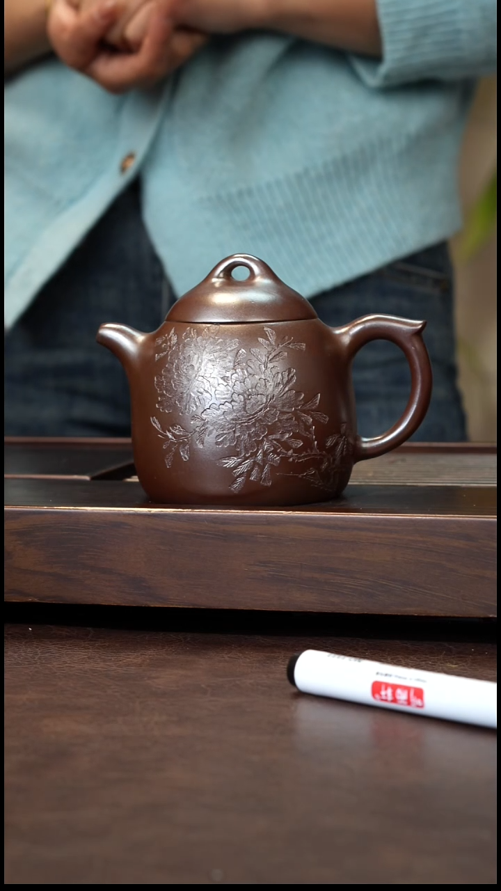 茶壶紫砂紫泥高温烧秦权280cc左右