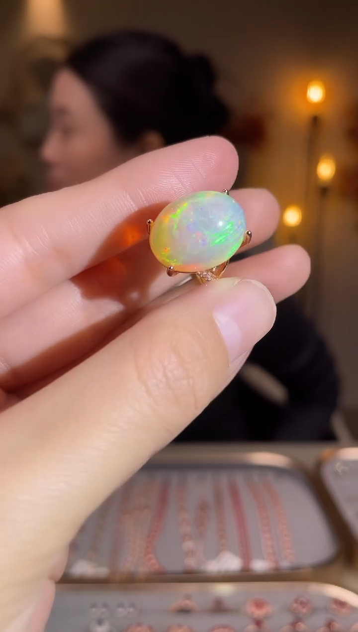 银S925镶嵌欧泊手饰手饰