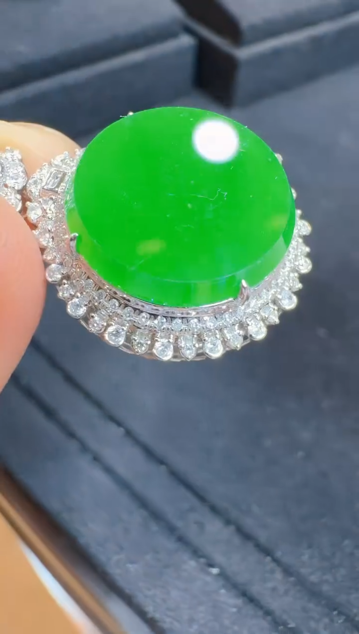 翡翠18K金镶嵌吊坠(不含链)多样性团购发一件