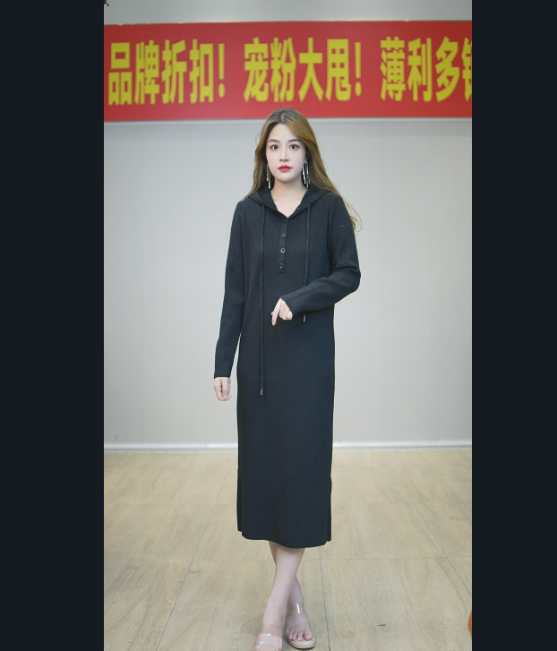 【嘉施兰格】1546潮款连衣裙2025初秋优雅中长款纯色长袖裙子上新