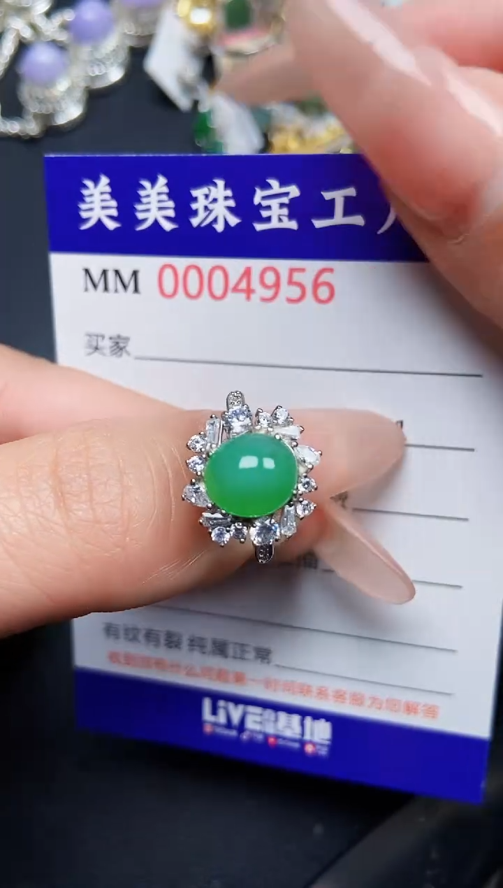 【闪购商品】翡翠颈饰银S925镶嵌4956