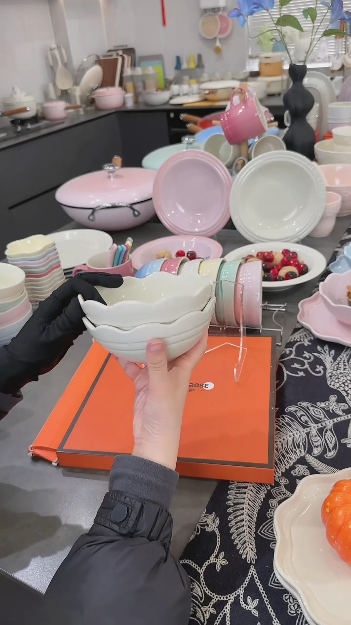 【闪购商品】瓷14cm炻彩碗奶油白-2个装