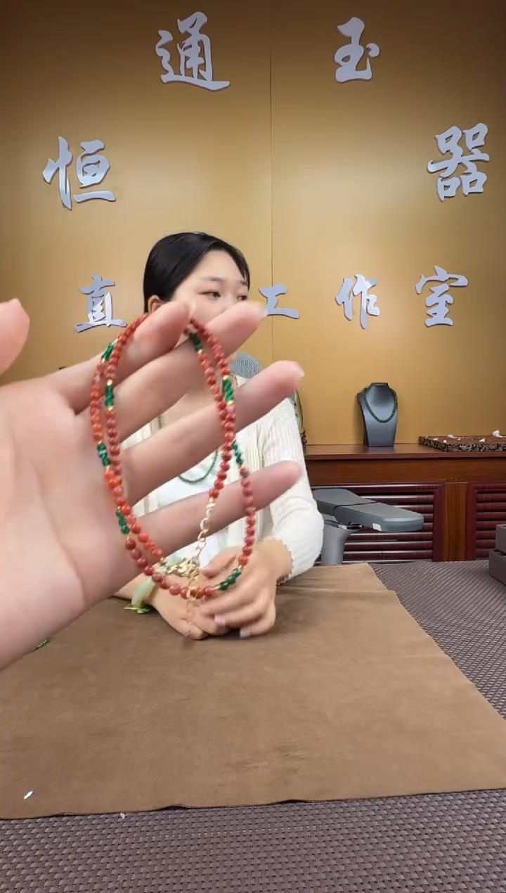颈饰未镶嵌南红玛瑙项链3mm