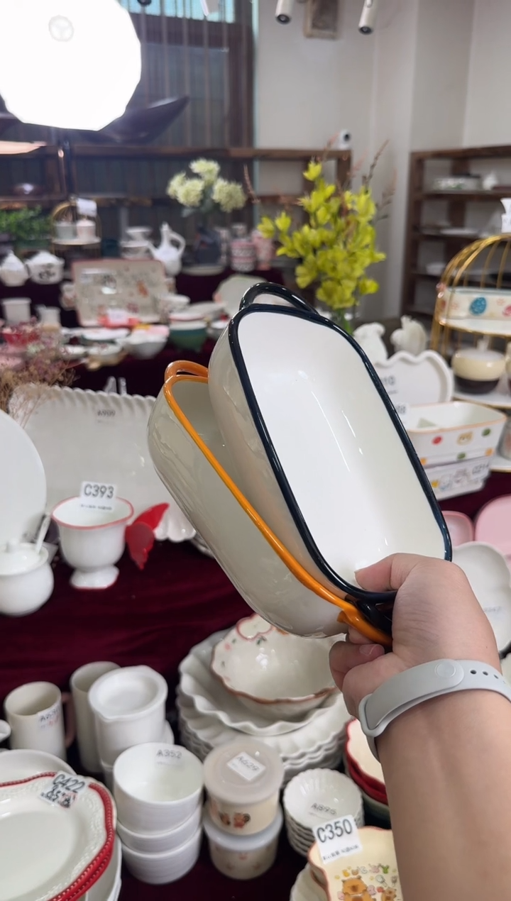 摆件陶C336-2个    库存陶瓷餐具微瑕